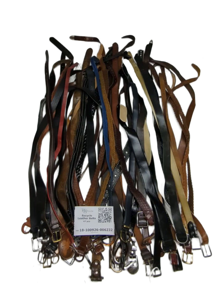 Recycle Leather Belts 47 pcs