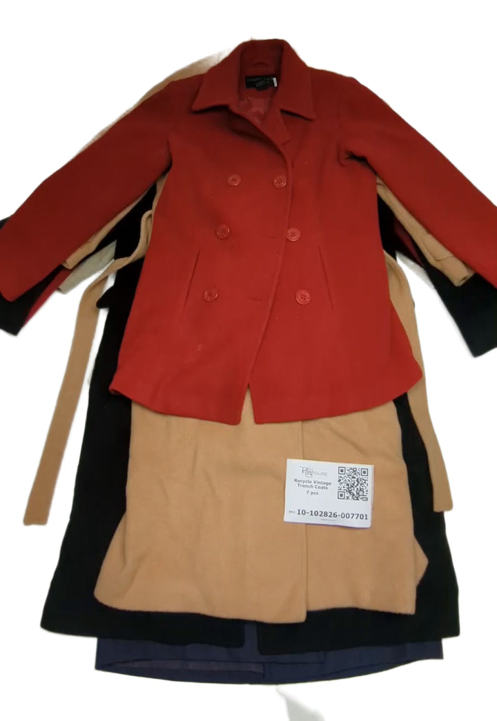 Recycle Vintage Trench Coats 7 pcs