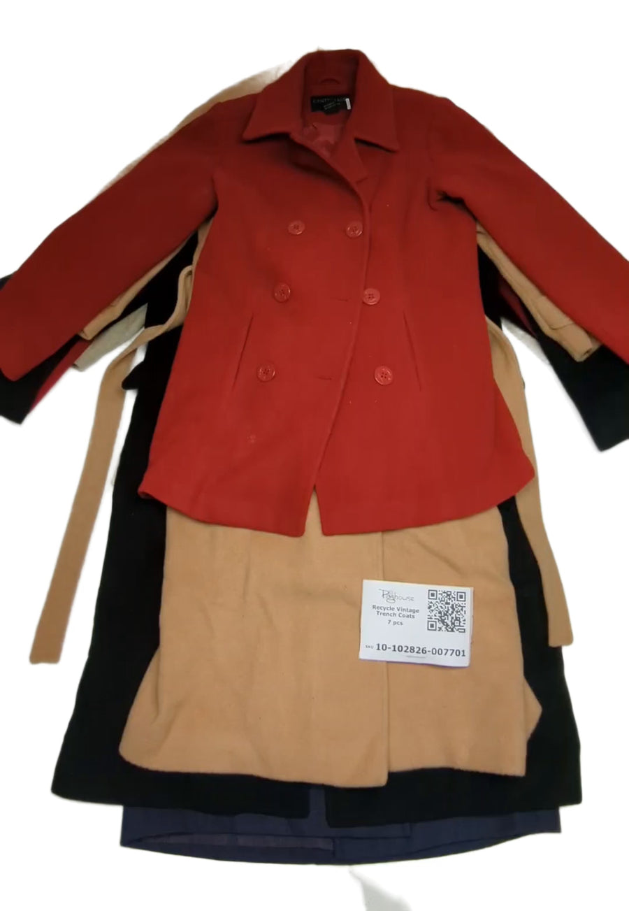 Recycle Vintage Trench Coats 7 pcs