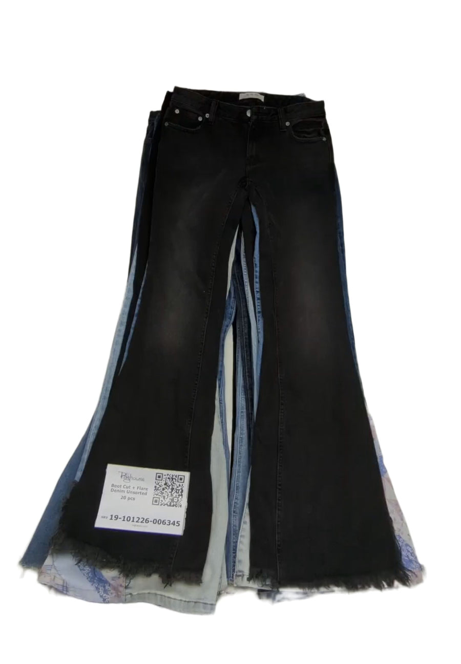 Boot Cut + Flare Denim Unsorted 20 pcs