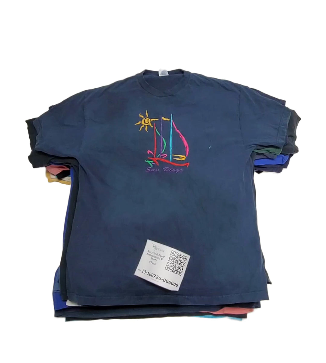 Recycle & Good Embroidered T-Shirts 49 pcs