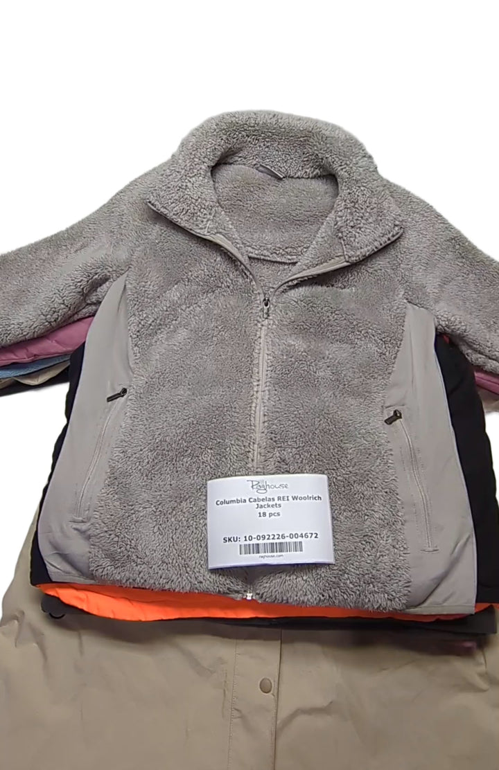 Columbia Cabelas REI Woolrich Jackets 18 pcs