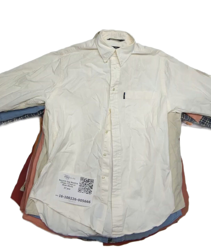 Recycle Gap Nautica Chaps J Crew LL Bean Shirts 27 pcs