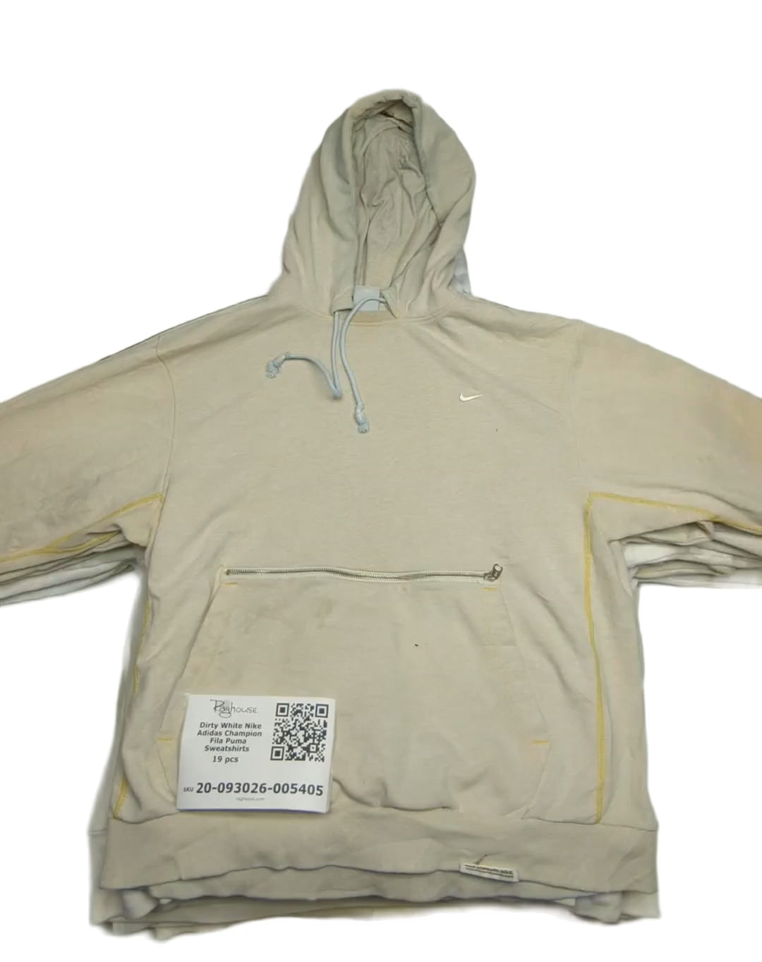 Dirty White Nike Adidas Champion Fila Puma Sweatshirts 19 pcs