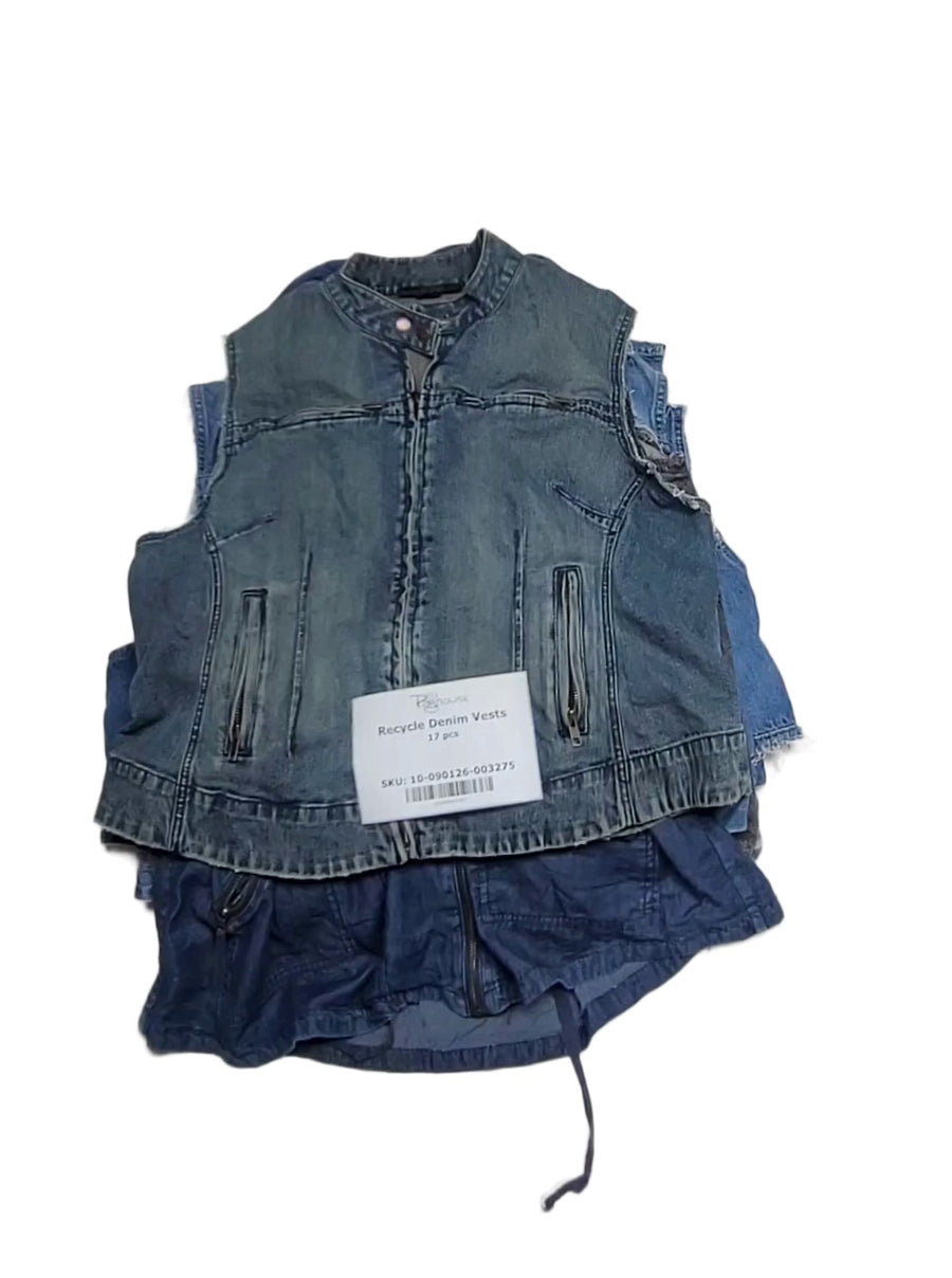 Recycle Denim Vests 17 pcs