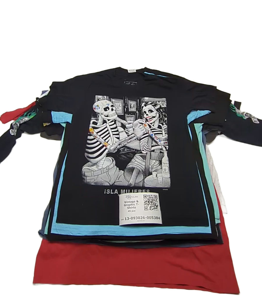 Vintage & Graphic T-Shirts 45 pcs