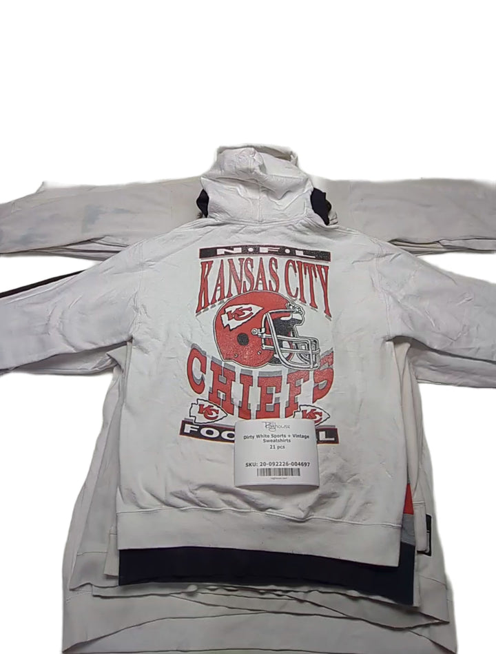 Dirty White Sports + Vintage Sweatshirts 21 pcs