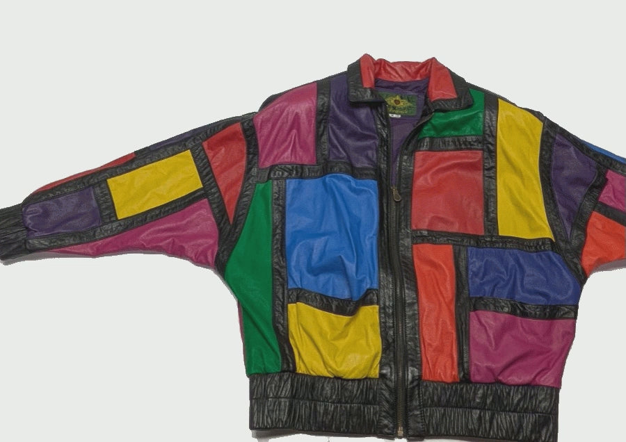 Avanti Color Block Leather Bomber 1 pc