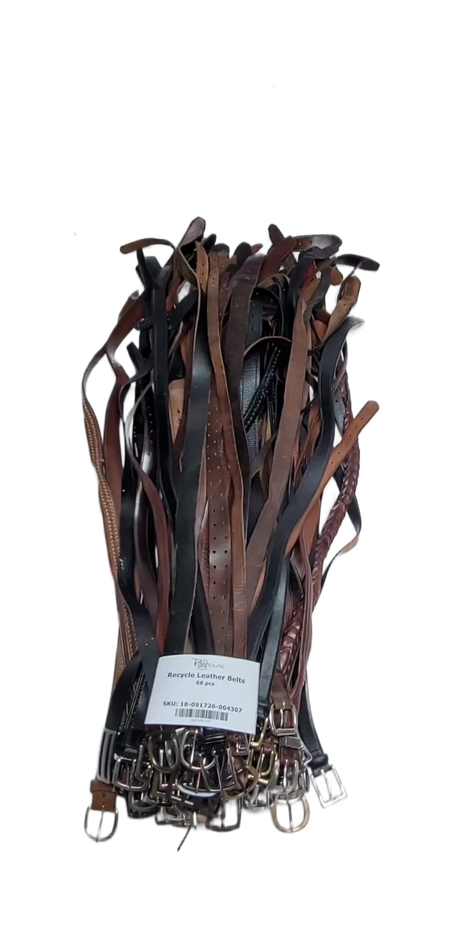 Recycle Leather Belts 68 pcs
