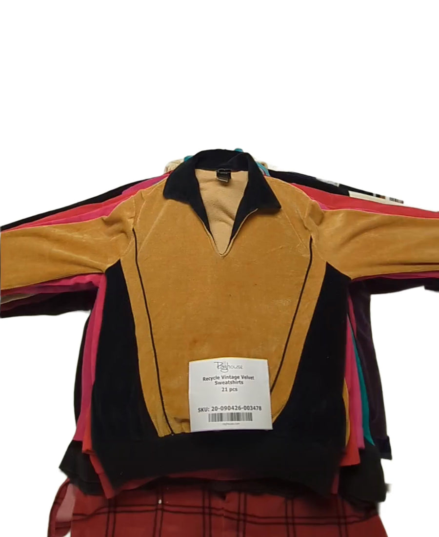 Recycle Vintage Velvet Sweatshirts 21 pcs