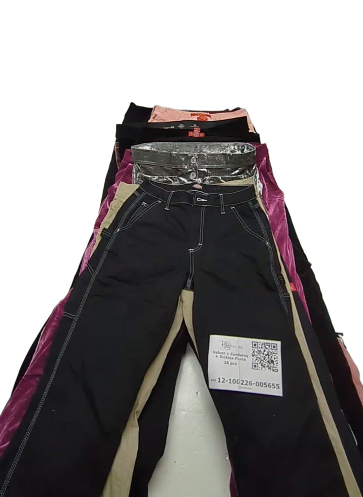 Velvet + Corduroy + Dickies Pants 28 pcs