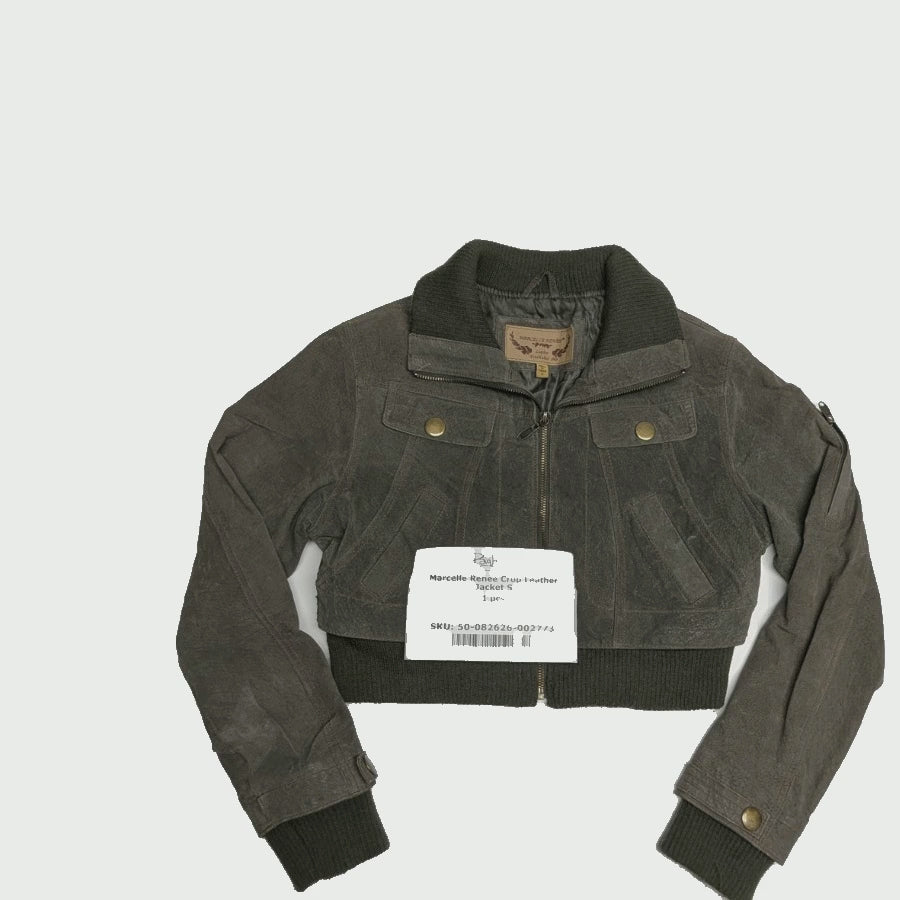 Marcelle Renee Crop Leather Jacket S 1 pc