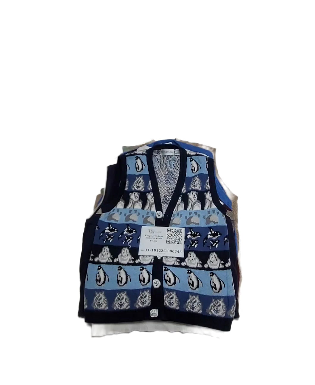 Recycle Vintage Sweater Vests 14 pcs