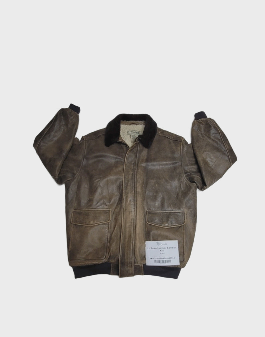 LL Bean Leather Bomber XXL 1 pc
