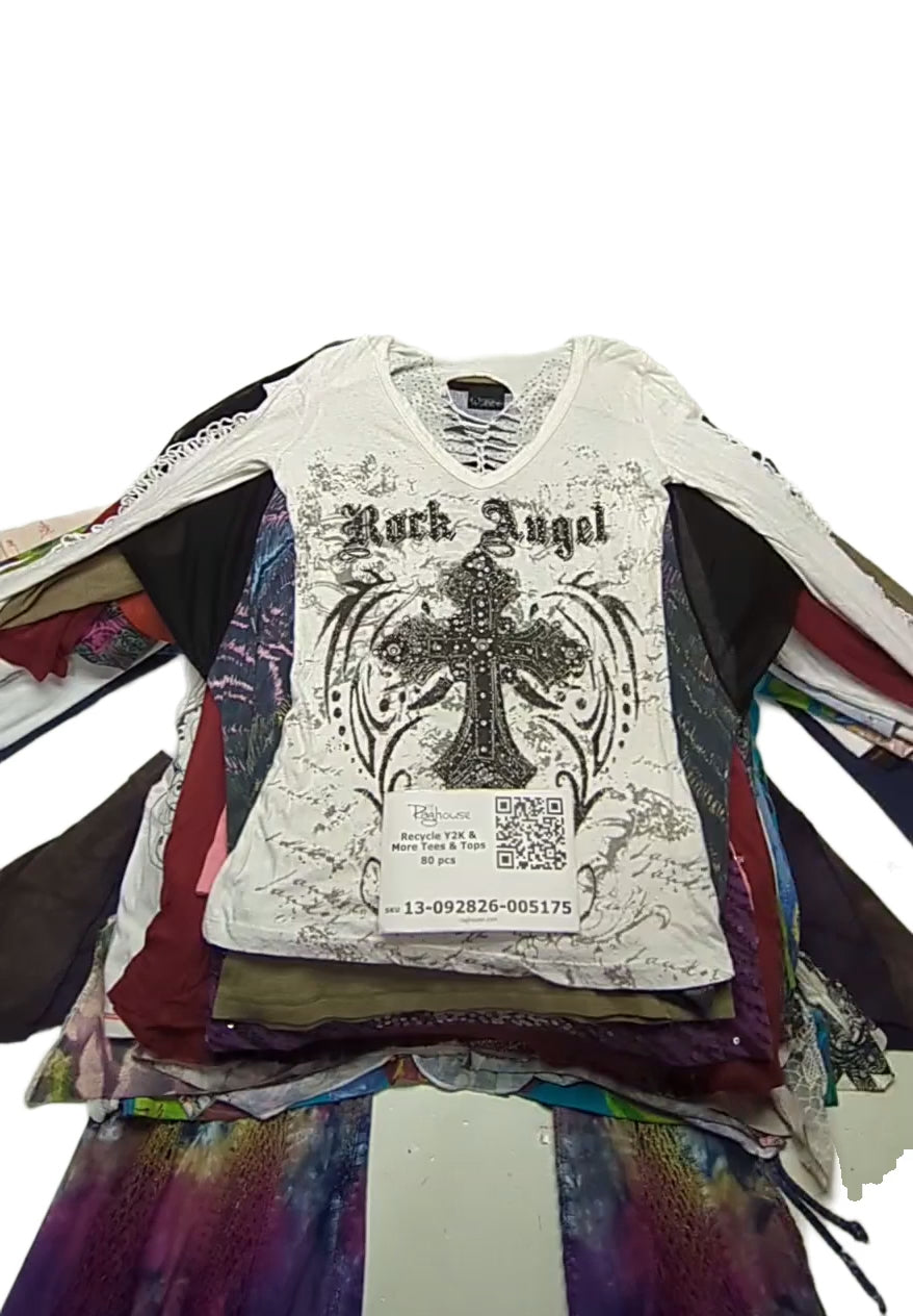 Recycle Y2K & More Tees & Tops 80 pcs