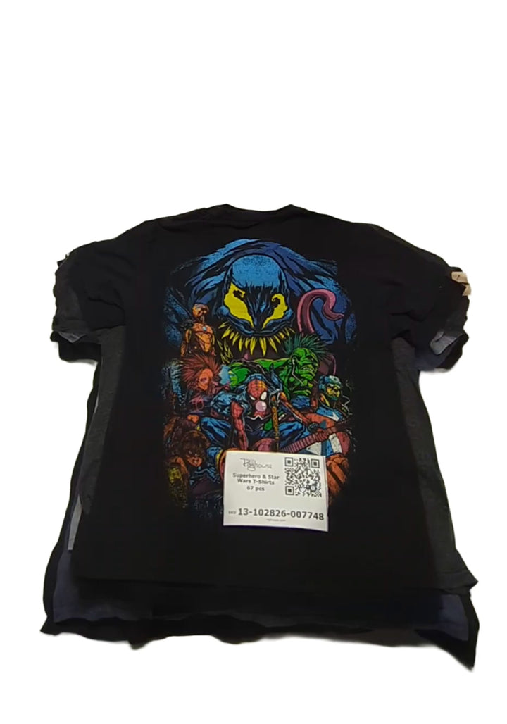 Superhero & Star Wars T-Shirts 67 pcs