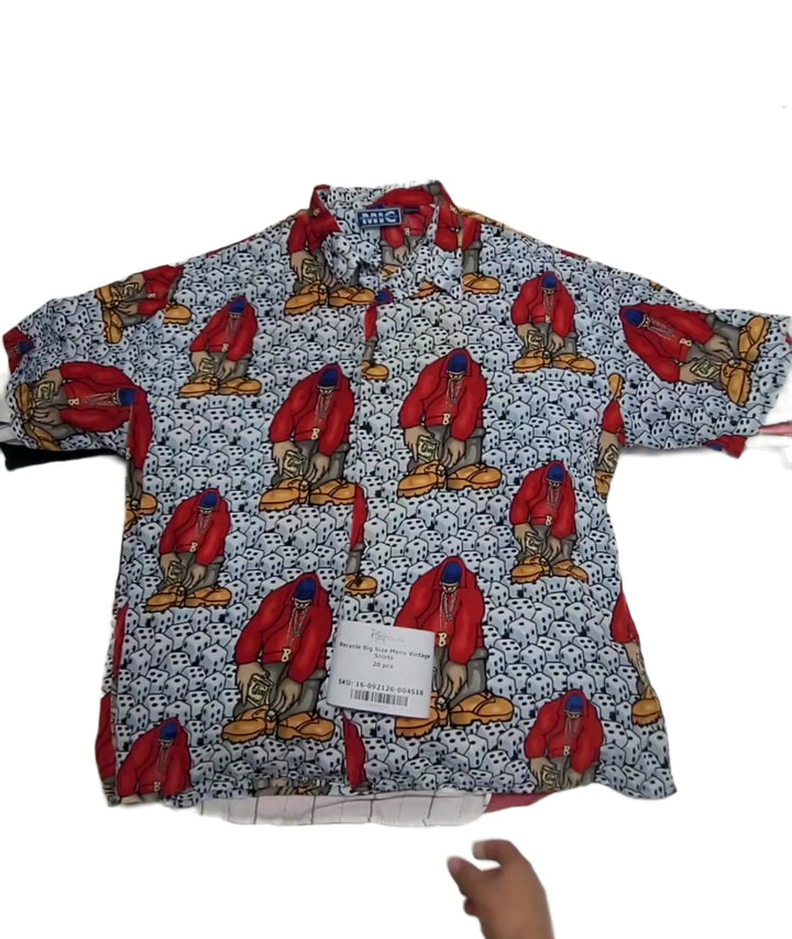 Recycle Big Size Mens Vintage Shirts 20 pcs