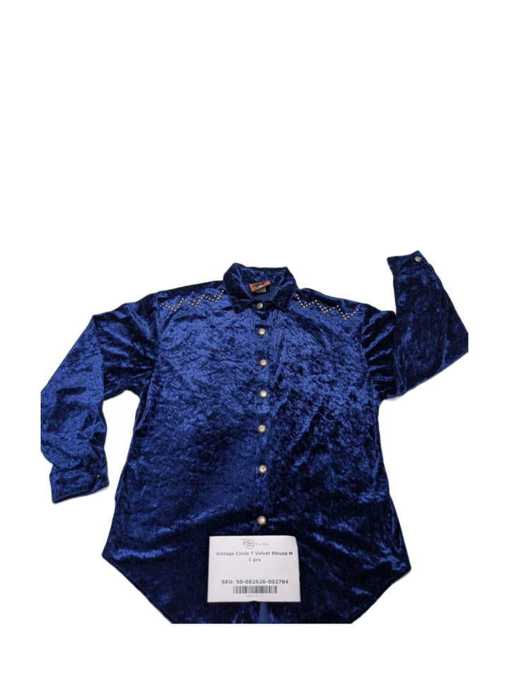 Vintage Circle T Velvet Blouse M 1 pc