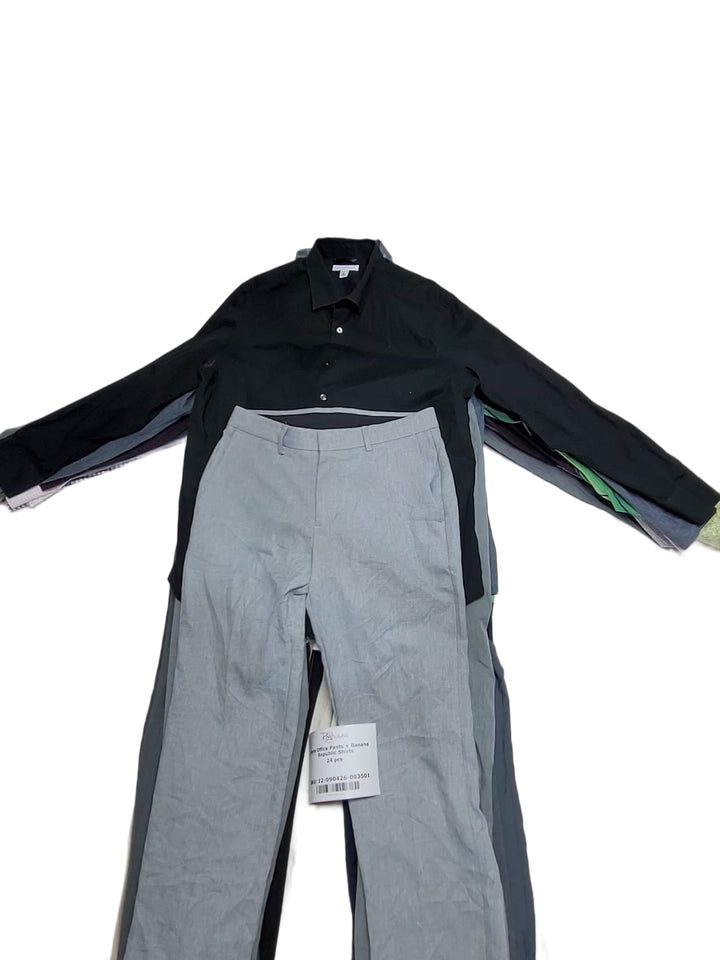 Mens Office Pants + Banana Republic Shirts 24 pcs