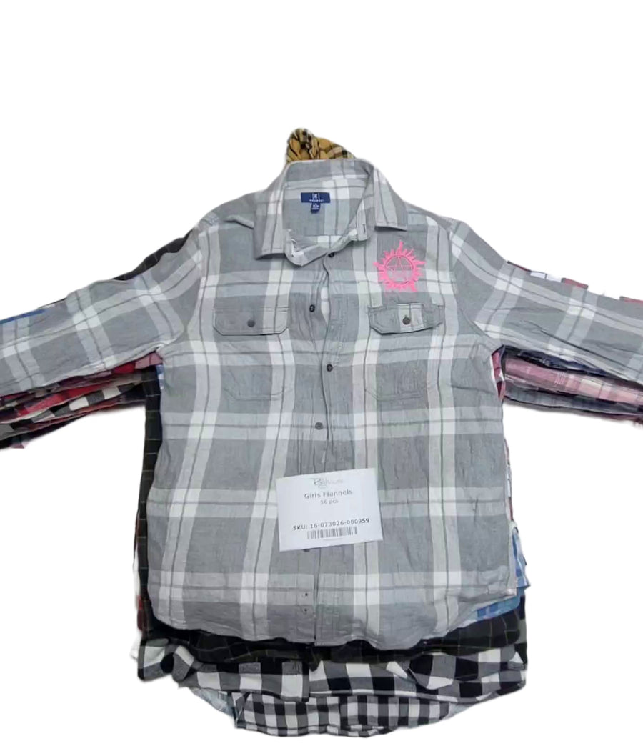 Girls Flannels 36 pcs