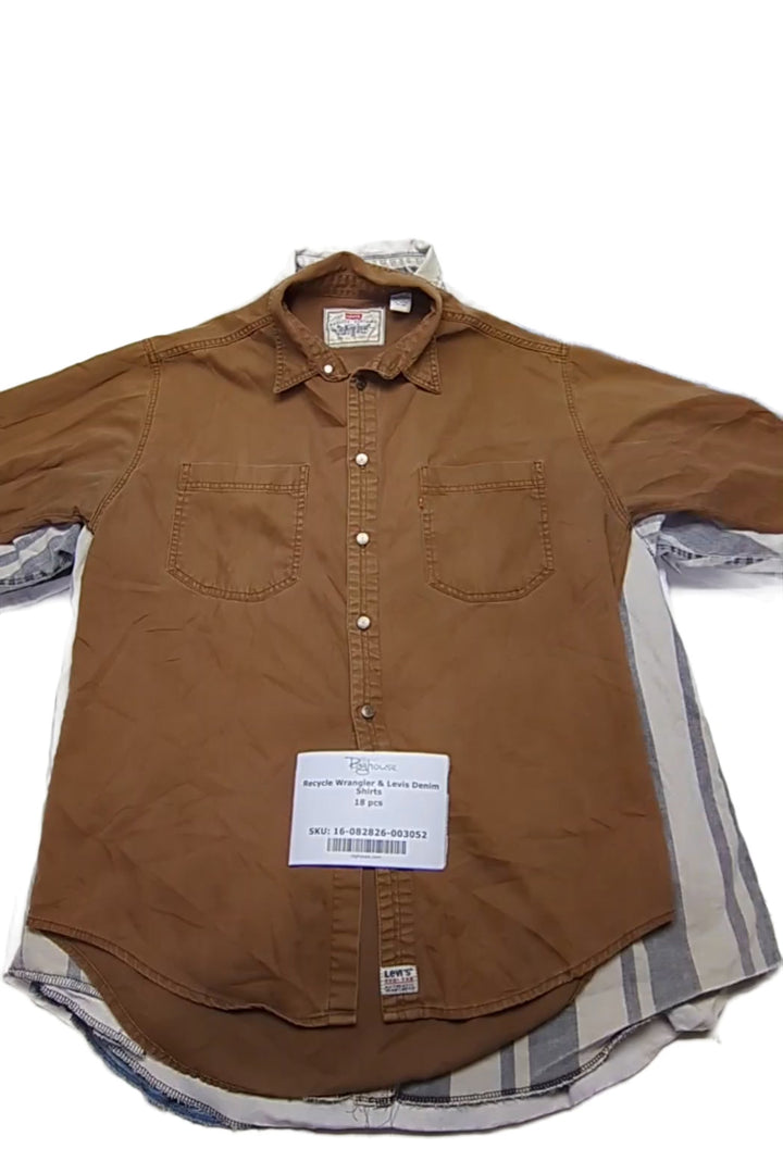 Recycle Wrangler & Levis Denim Shirts 18 pcs