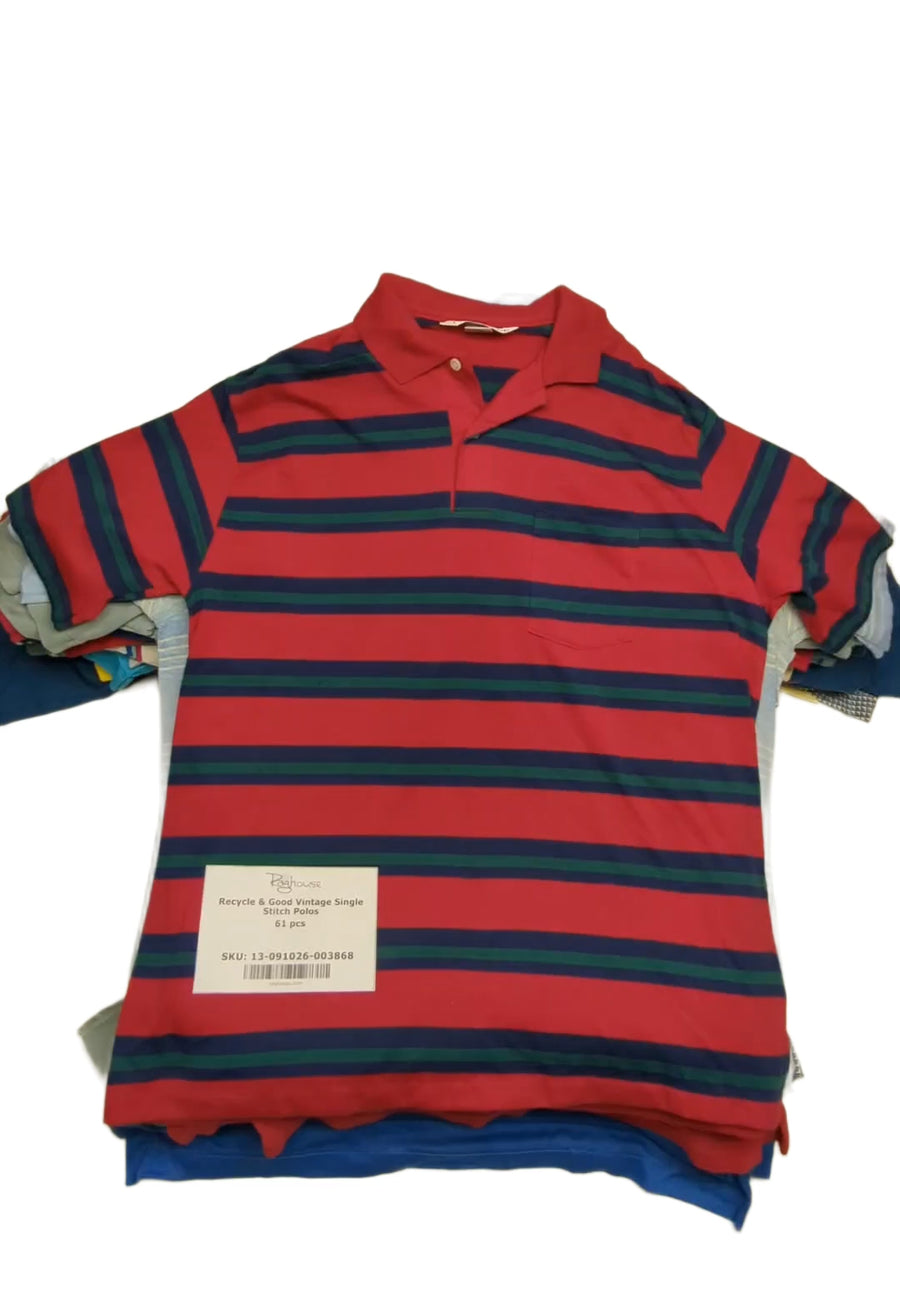 Recycle & Good Vintage Single Stitch Polos 61 pcs