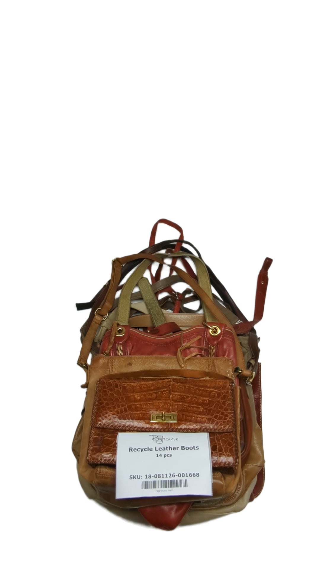 Recycle Leather Bags 14 pcs