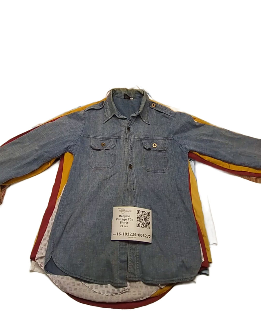 Recycle Vintage 70s Shirts 21 pcs