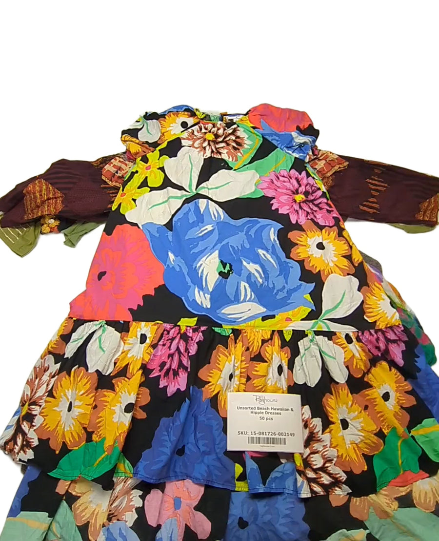Unsorted Beach Hawaiian & Hippie Dresses 50 pcs