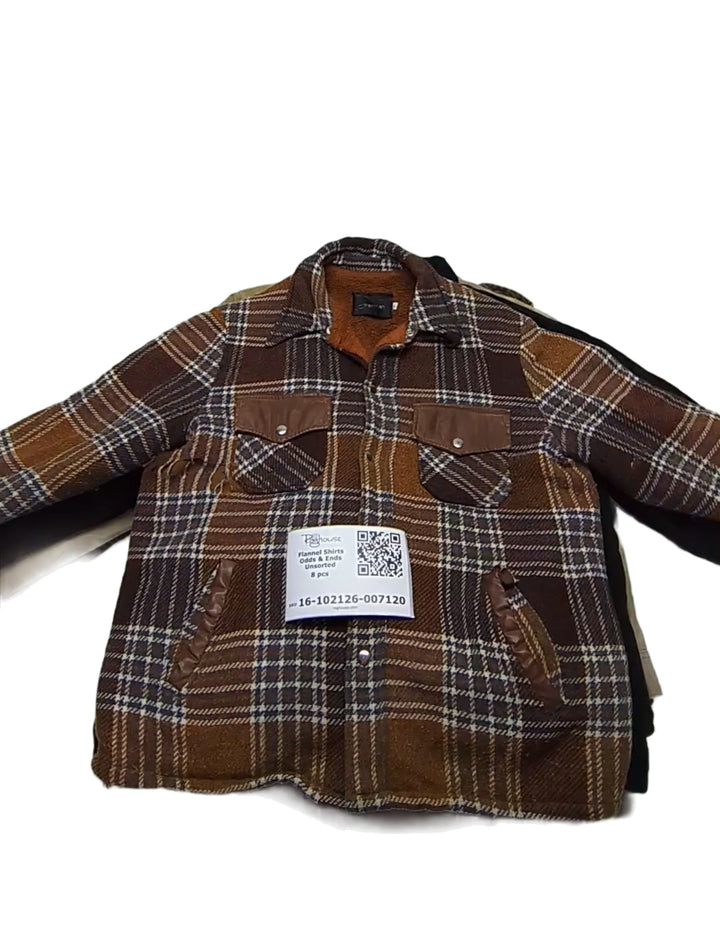 Flannel Shirts Odds & Ends Unsorted 8 pcs