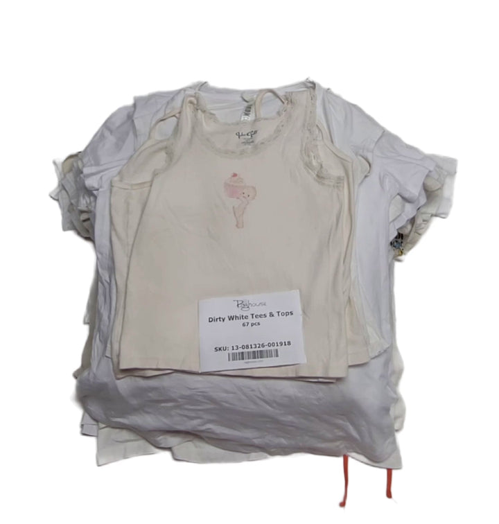 Dirty White Tees & Tops 67 pcs