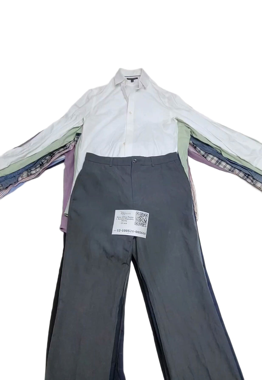 Mens Office Pants + Banana Republic Shirts 23 pcs