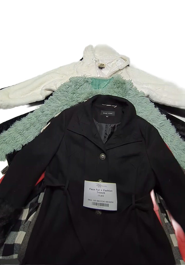 Faux Fur + Fashion Trench 13 pcs