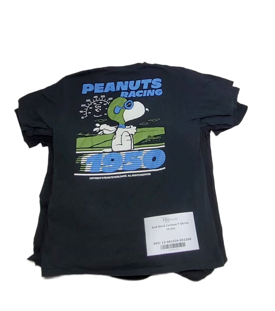 Just Black Cartoon T-Shirts 16 pcs