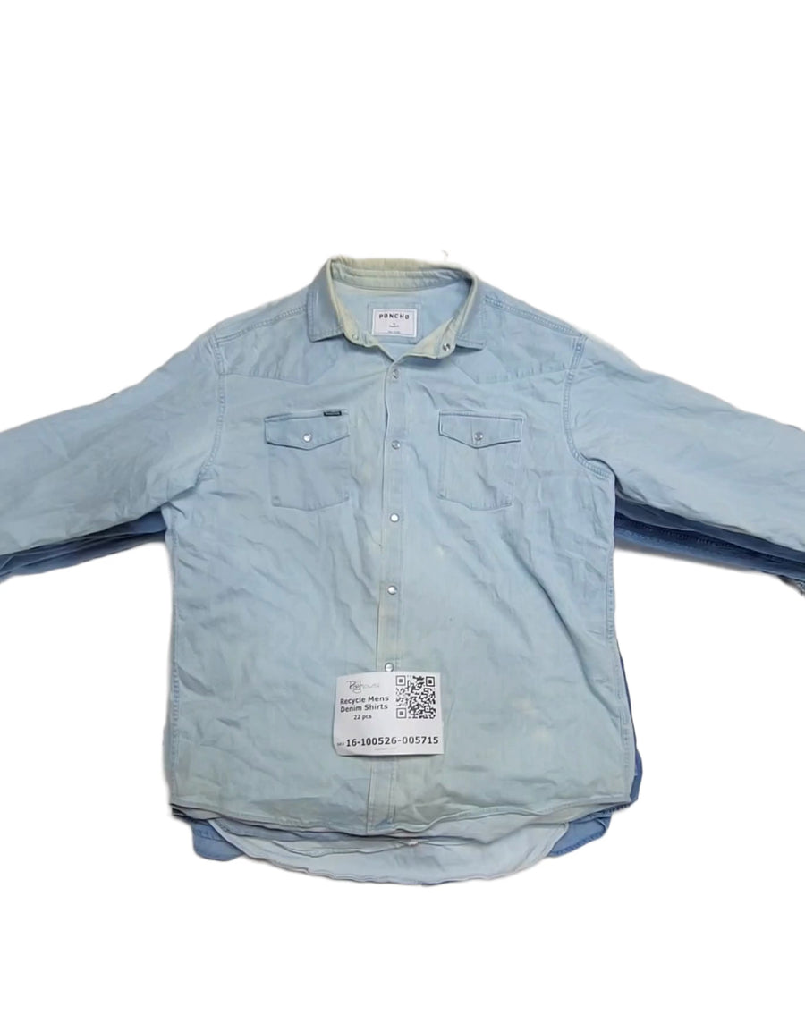 Recycle Mens Denim Shirts 22 pcs