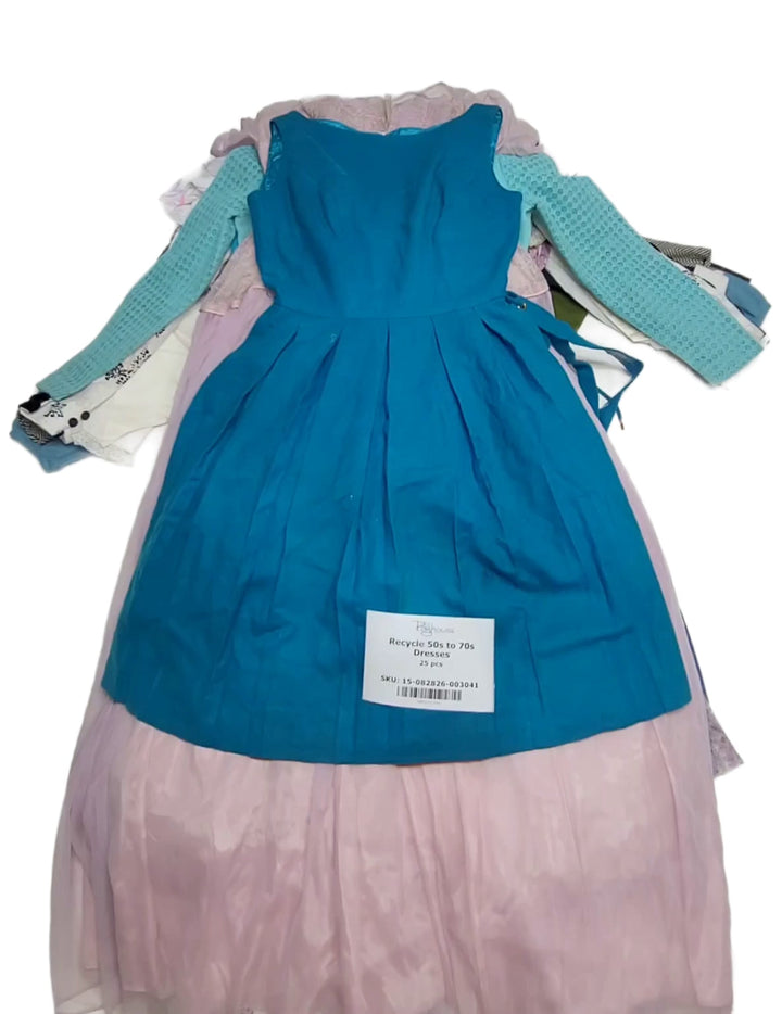 Recycle 50s to 70s Dresses 25 pcs