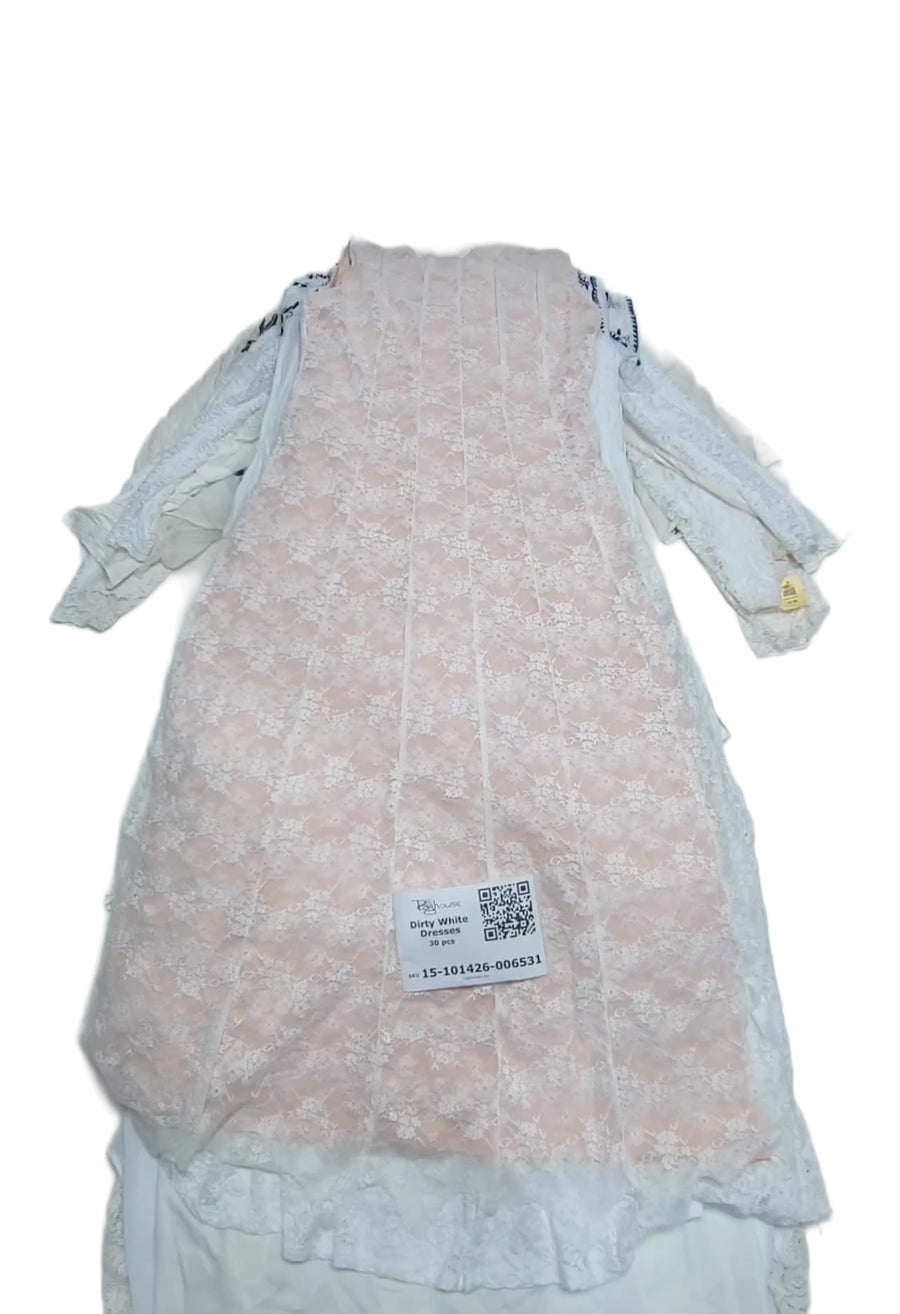 Dirty White Dresses 30 pcs