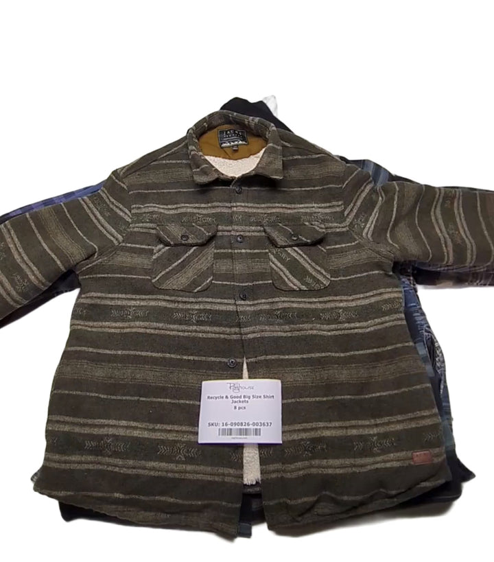 Recycle & Good Big Size Shirt Jackets 8 pcs