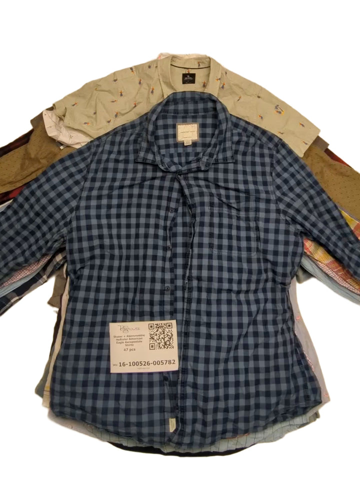 Skater + Abercrombie Hollister American Eagle Aeropostale Shirts 47 pcs