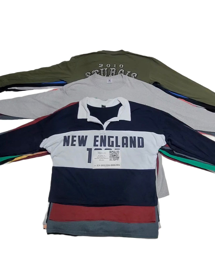 Graphic + Destination + Sports Long Sleeves 35 pcs