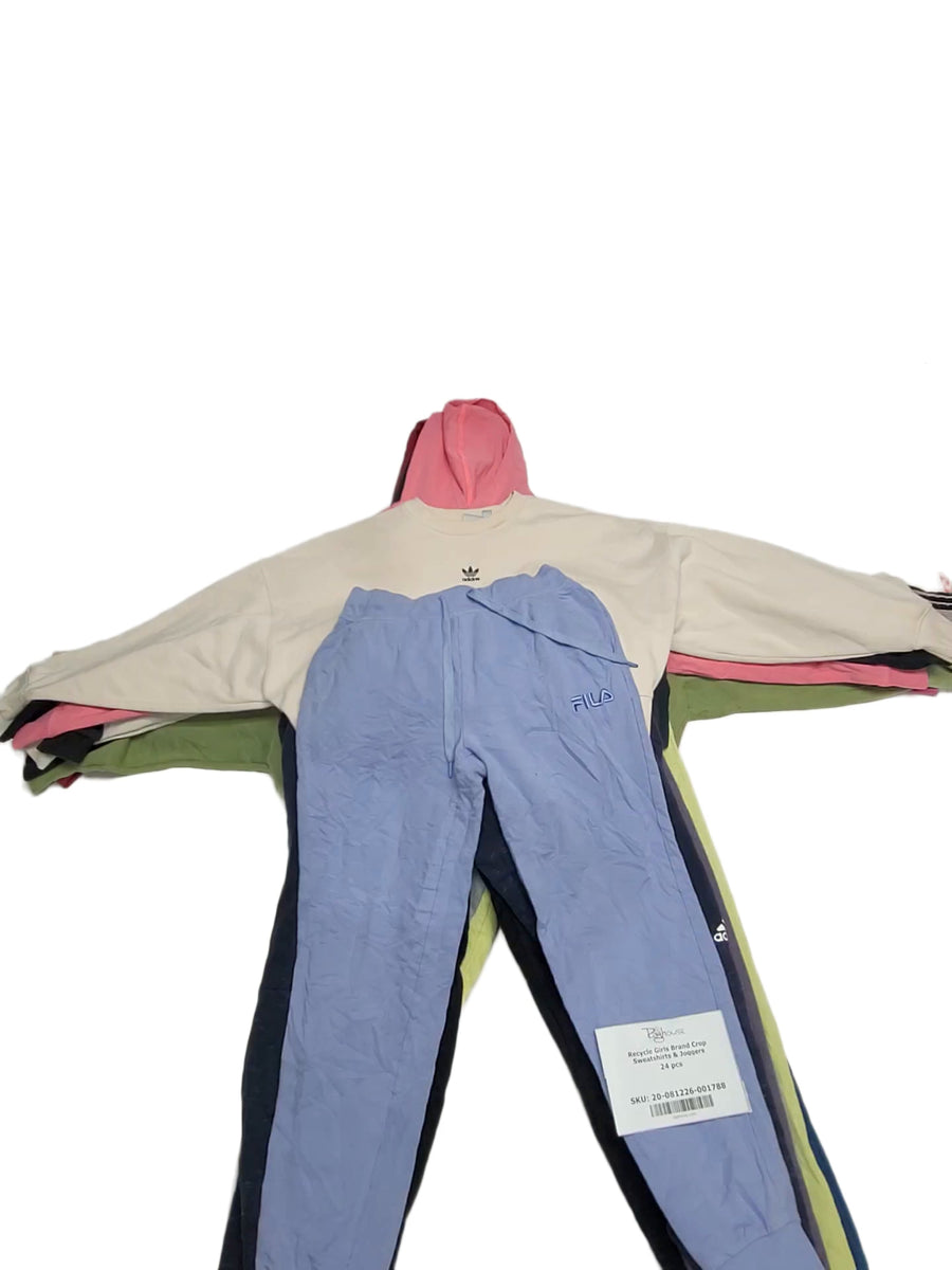 Recycle Girls Brand Crop Sweatshirts & Joggers 24 pcs