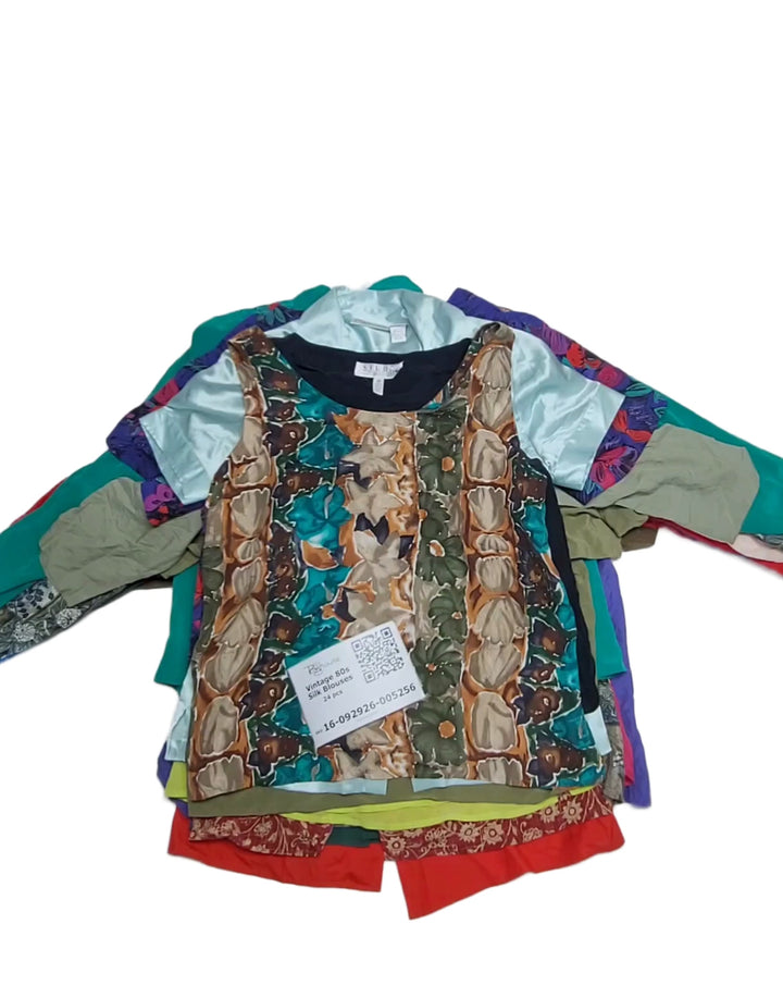 Vintage 80s Silk Blouses 24 pcs
