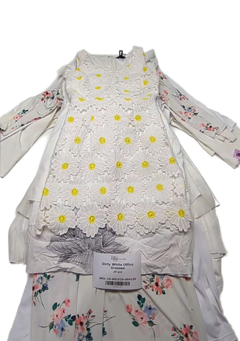 Dirty White Office Dresses 29 pcs