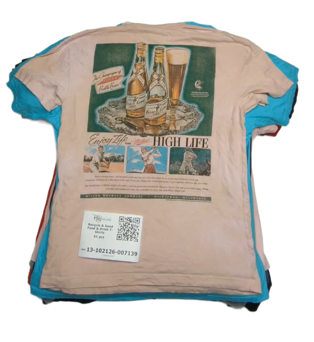 Recycle & Good Food & Drink T-Shirts 61 pcs