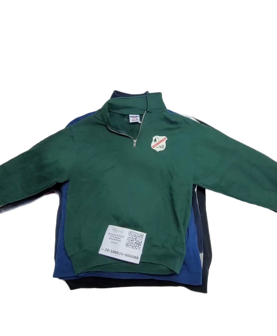 Recycle & Good 3/4 Zipper Sweatshirts 15 pcs
