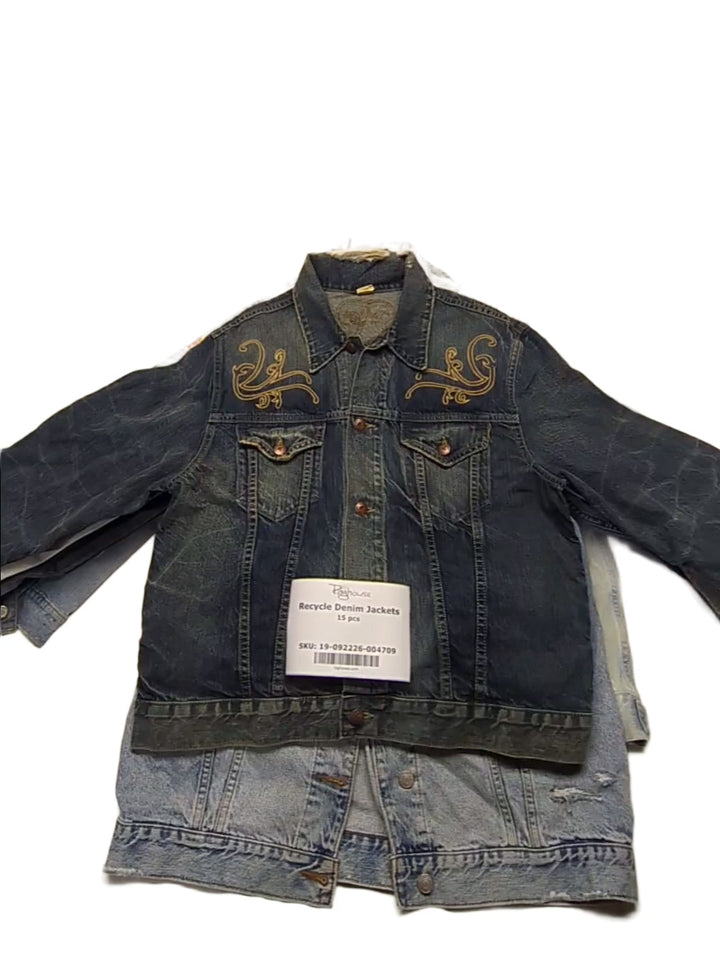 Recycle Denim Jackets 15 pcs