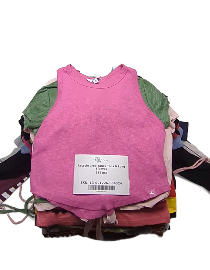 Recycle Crop Tanks Tops & Long Sleeves 115 pcs