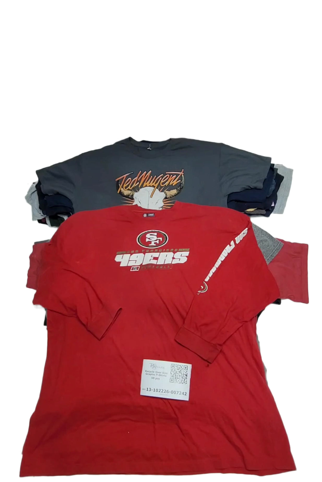 Recycle Over Size Graphic T-Shirts 50 pcs