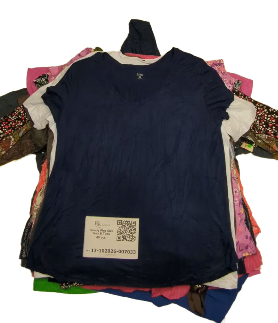 Trendy Plus Size Tees & Tops 49 pcs