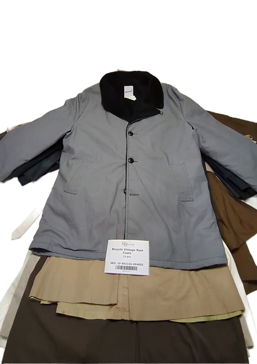 Recycle Vintage Rain Coats 13 pcs